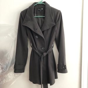 Forever 21 Dark Gray Pea Coat, size medium